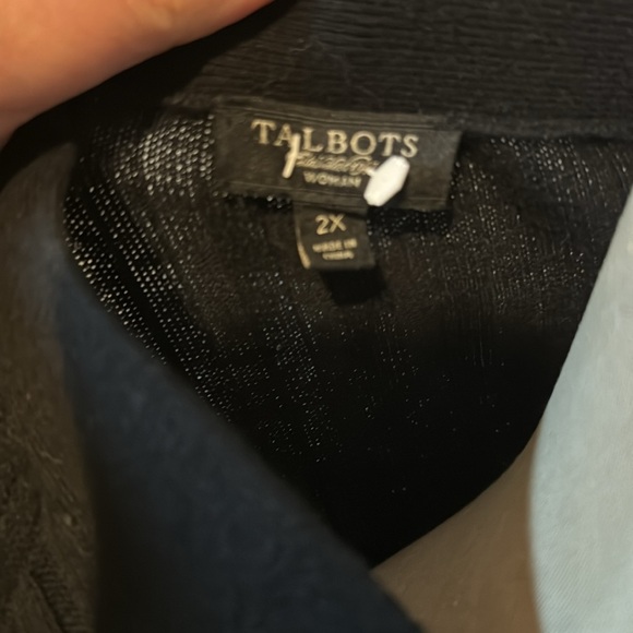 Talbot’s-Women’s Black Large Button Cardigan-Cotton-V-Neck-Sz 2X - Picture 4 of 4